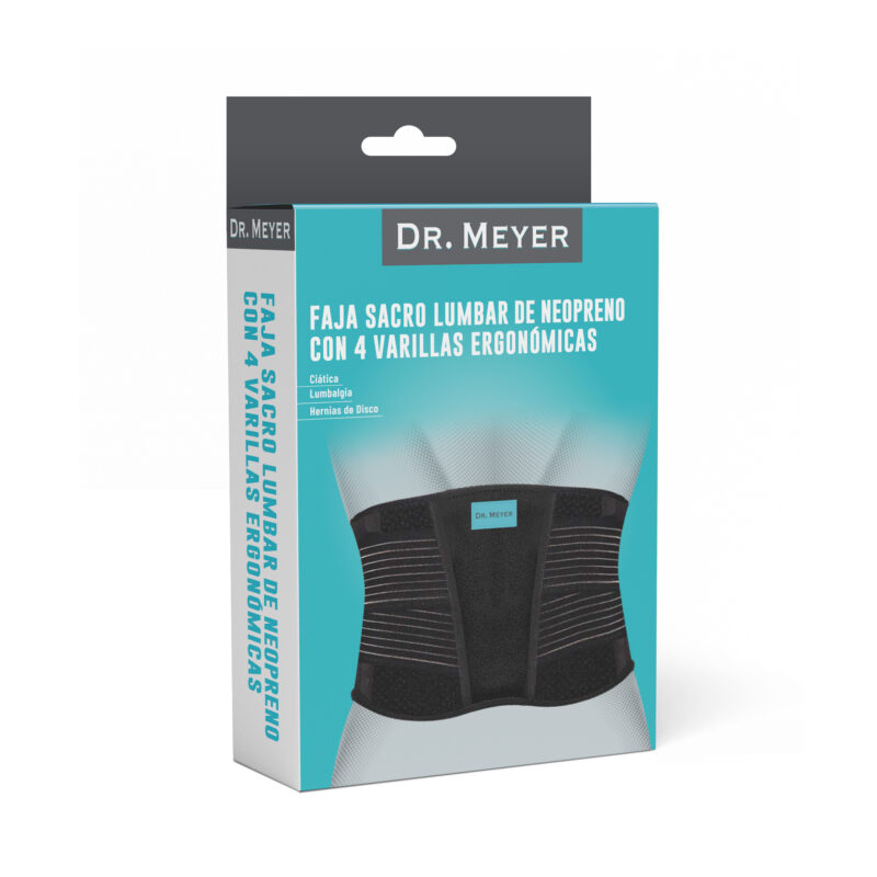 FAJA SACRO LUMBAR DE NEOPRENO CON 4 VARILLAS ERGONÓMICAS