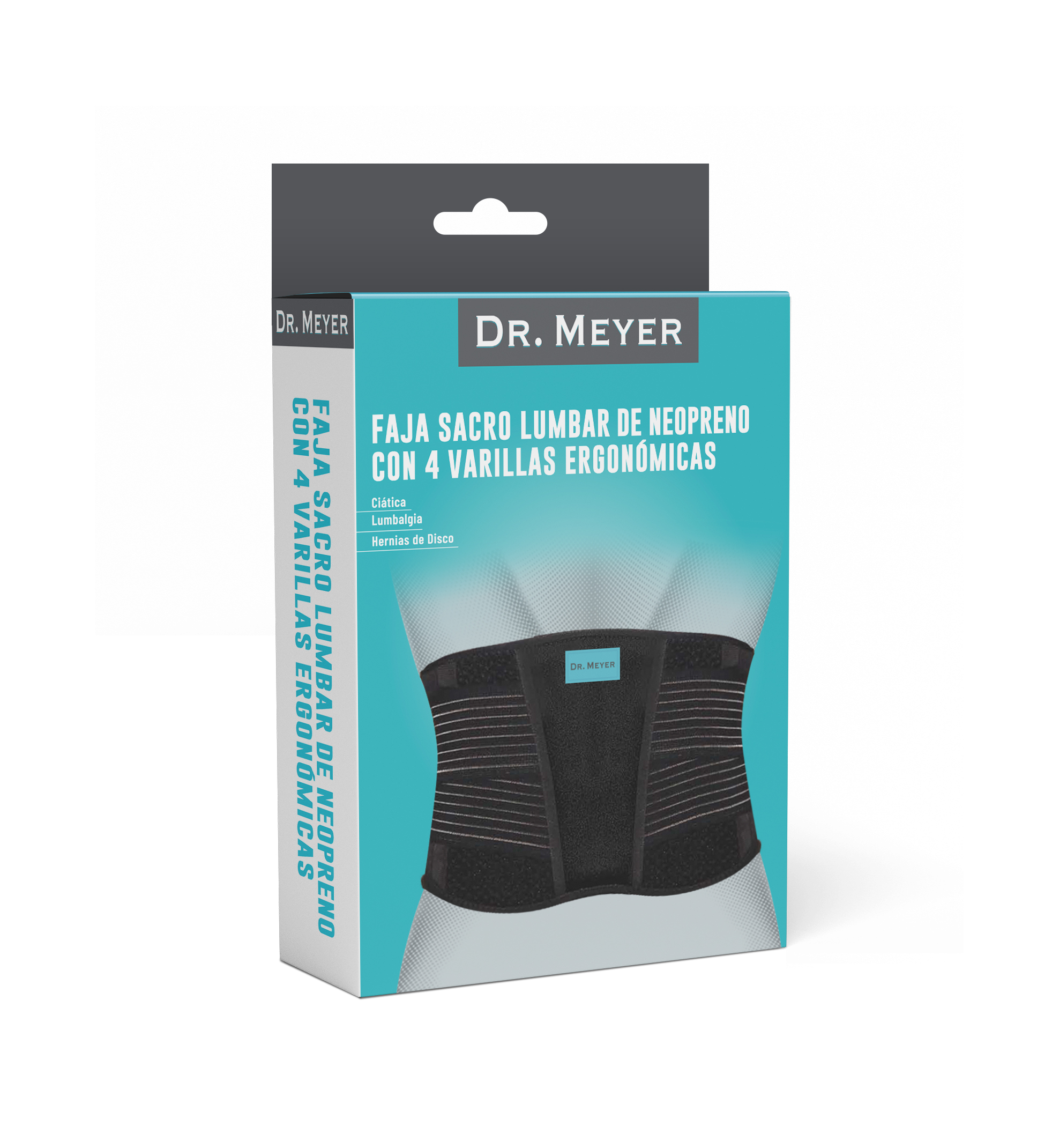 FAJA SACRO LUMBAR DE NEOPRENO CON 4 VARILLAS ERGONÓMICAS