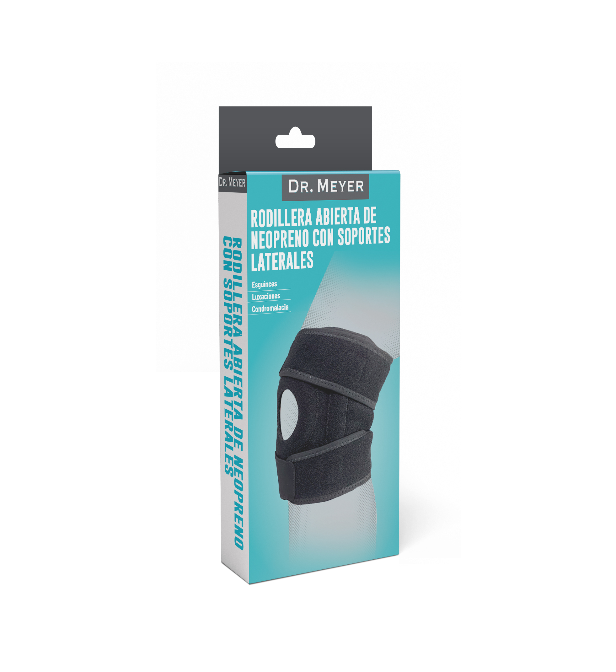 RODILLERA ABIERTA DE NEOPRENO CON SOPORTES LATERALES
