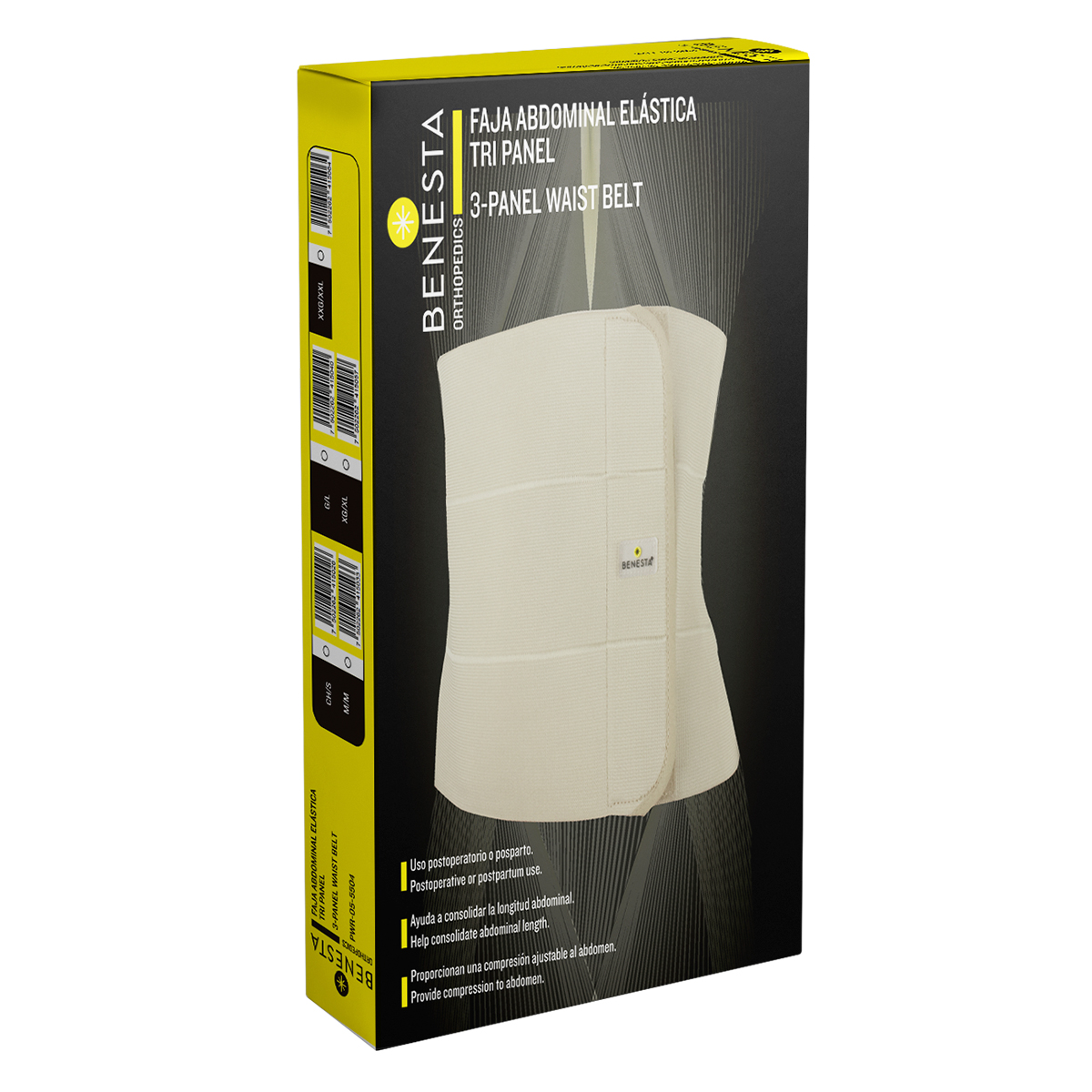 FAJA ABDOMINAL ELÁSTICA TRI PANEL
