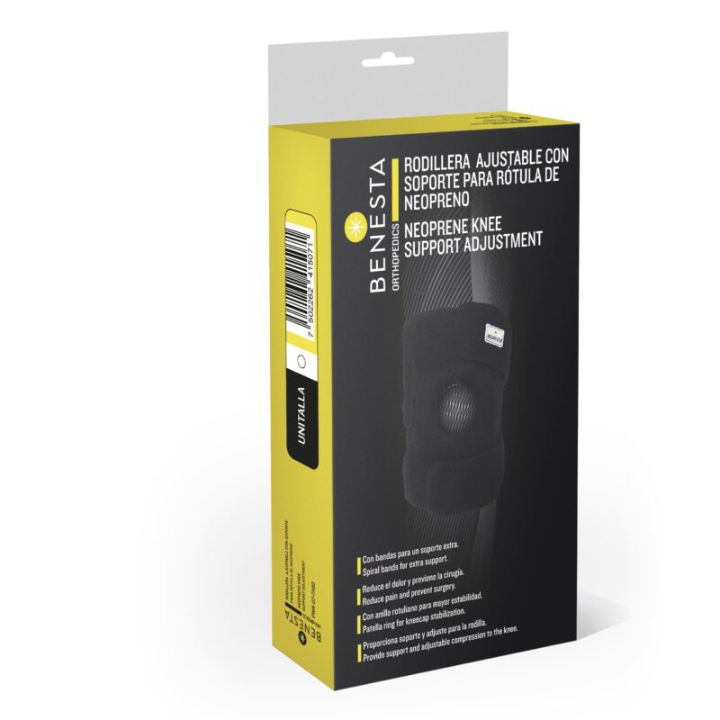 RODILLERA AJUSTABLE CON SOPORTE PARA RÓTULA DE NEOPRENO